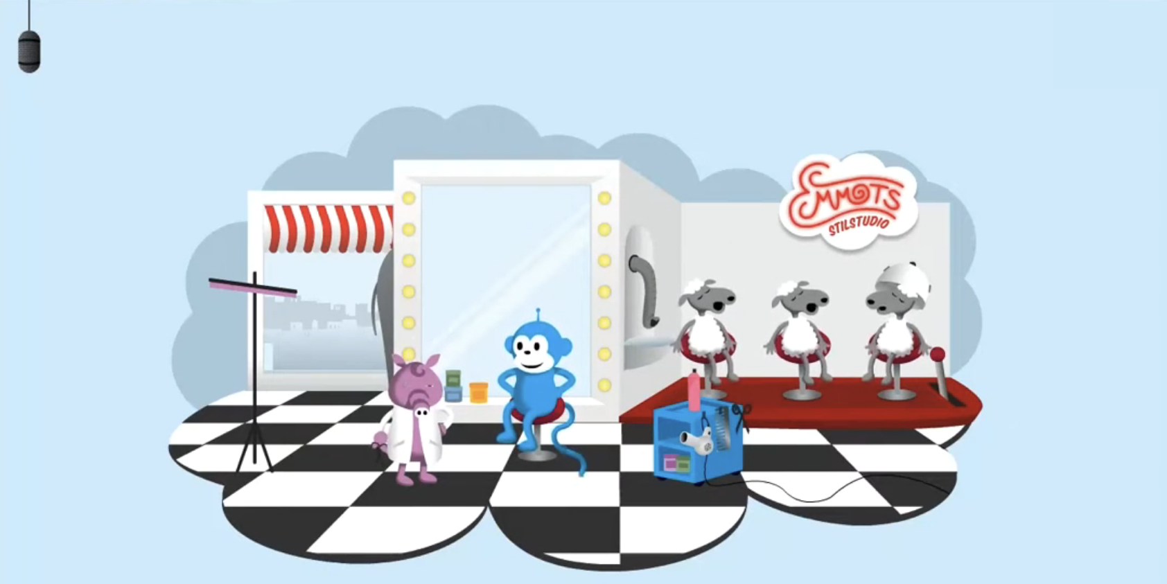 Radioapans ljudjakt — Emmot’s stilstudio with a barbershop choir of sheep